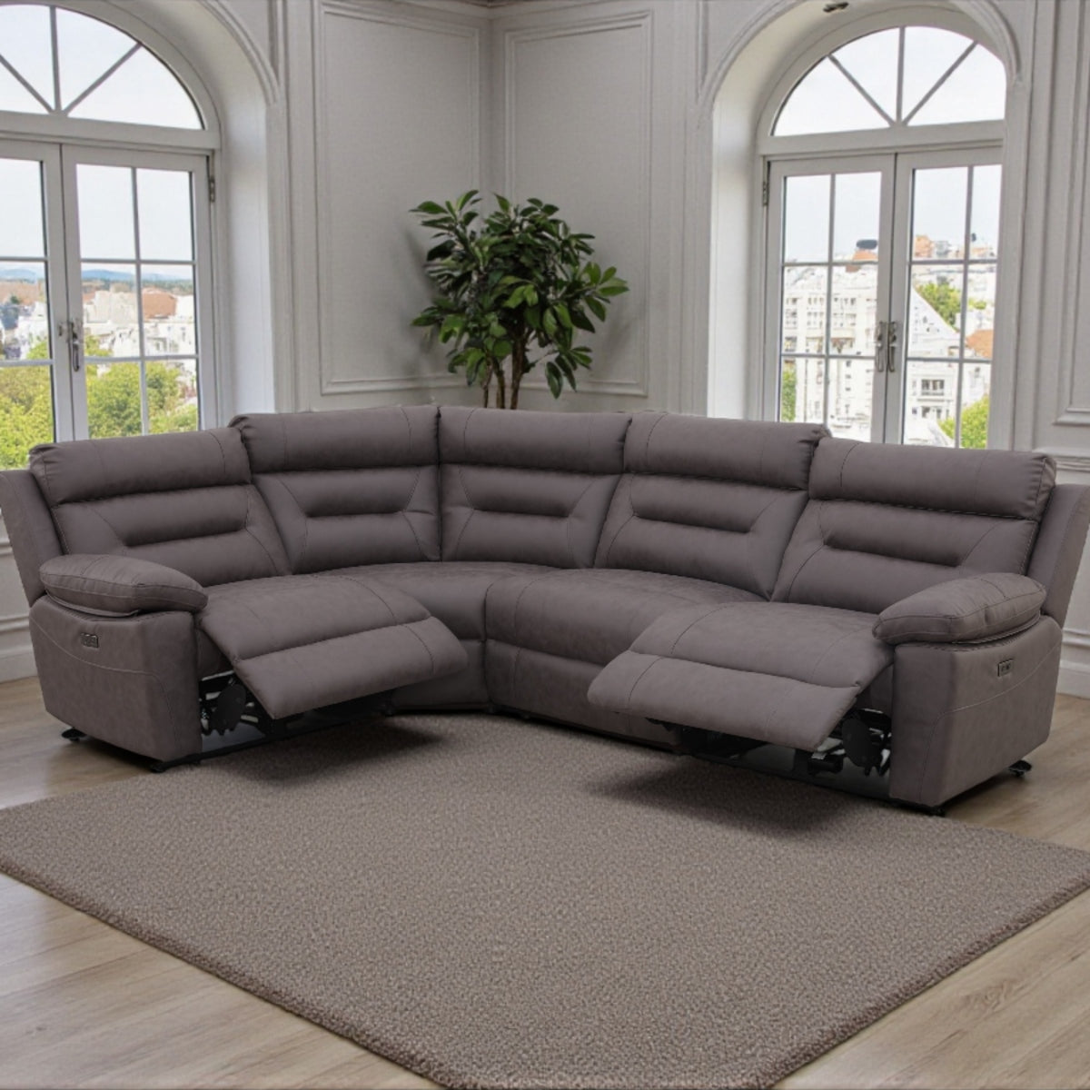 Leni Corner, 3 Seater, 2 Seater & Chair Sofa In Ink Dark Grey