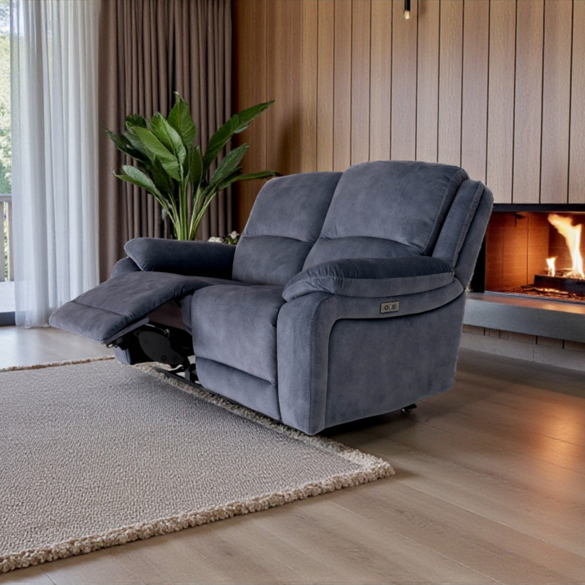 Belinda 3 Seater, 2 Seater & Chair Sofa In Ink