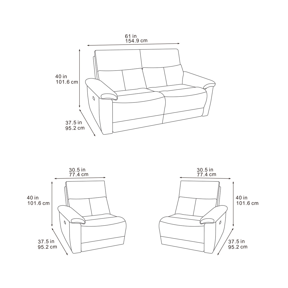 Kyla 3 Seater, 2 Seater & Chair Sofa In Lucie Dove