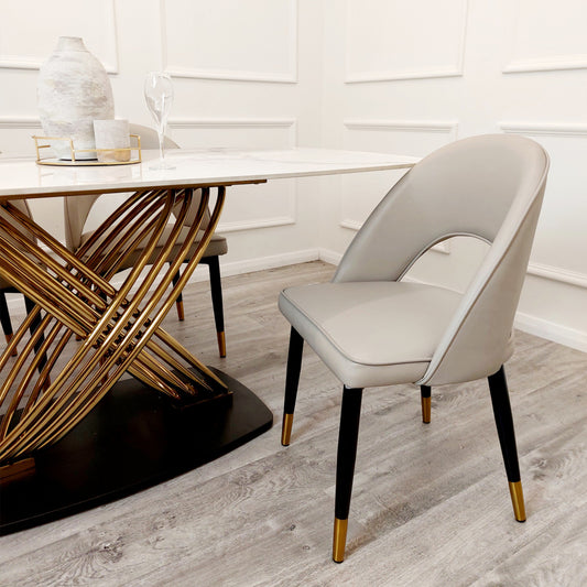 2026 Astra Dining Chair in  Beige Velvet