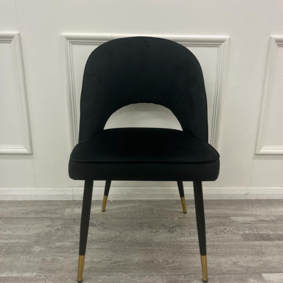 2026 Astra Dining Chair in  Black Velvet