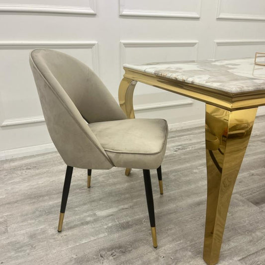 2026 Astra Dining Chair in  Champagne Velvet