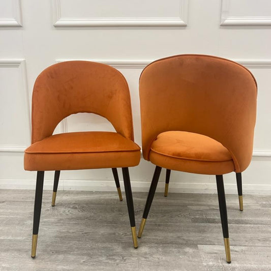 2026 Astra Dining Chair in  Rust Velvet