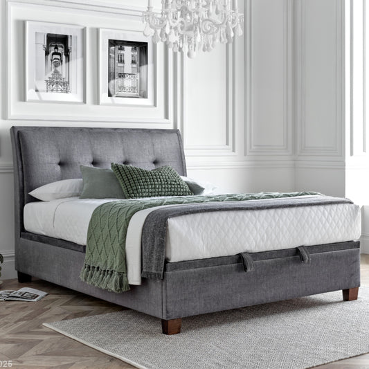2026 Andrei Ottoman Storage Bed in Vogue Grey