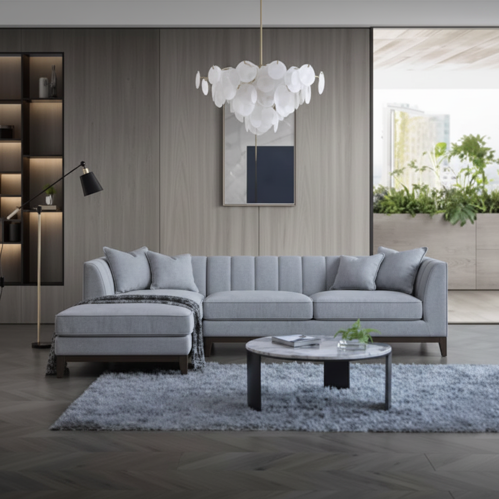 2026 Alba Corner Sofa - Left Hand - Dolphin Boucle - Nimbus Beds