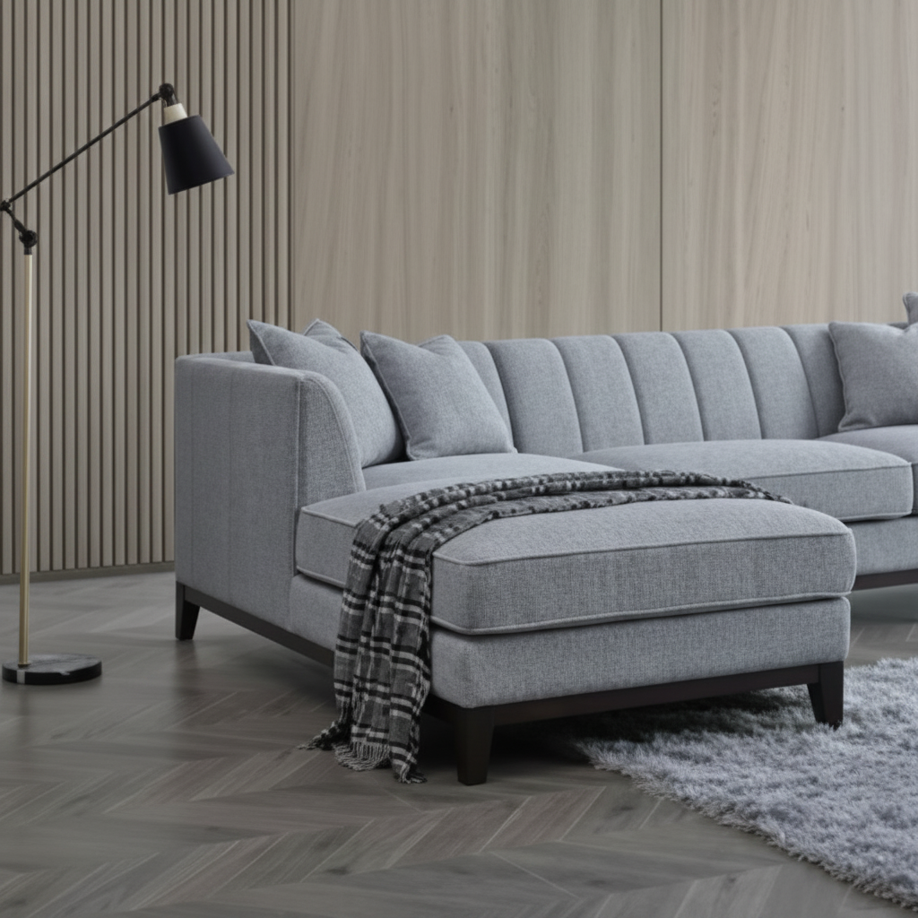 2026 Alba Corner Sofa - Left Hand - Dolphin Boucle - Nimbus Beds