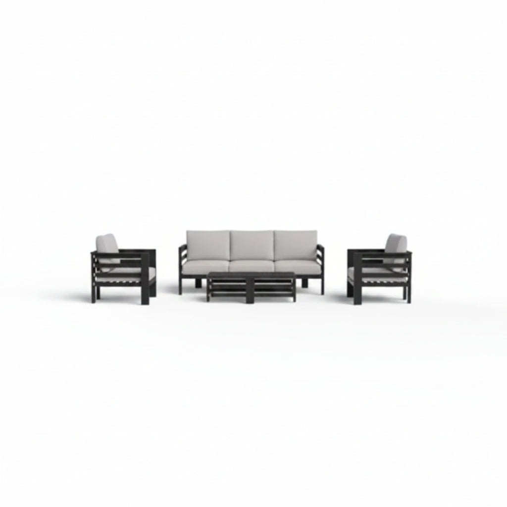 ALUXO® Andros Outdoor Lounge Set - Onyx - 5 Seater