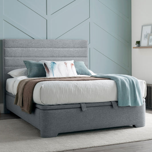 2026 Archie Ottoman Storage Bed in Marbella Grey