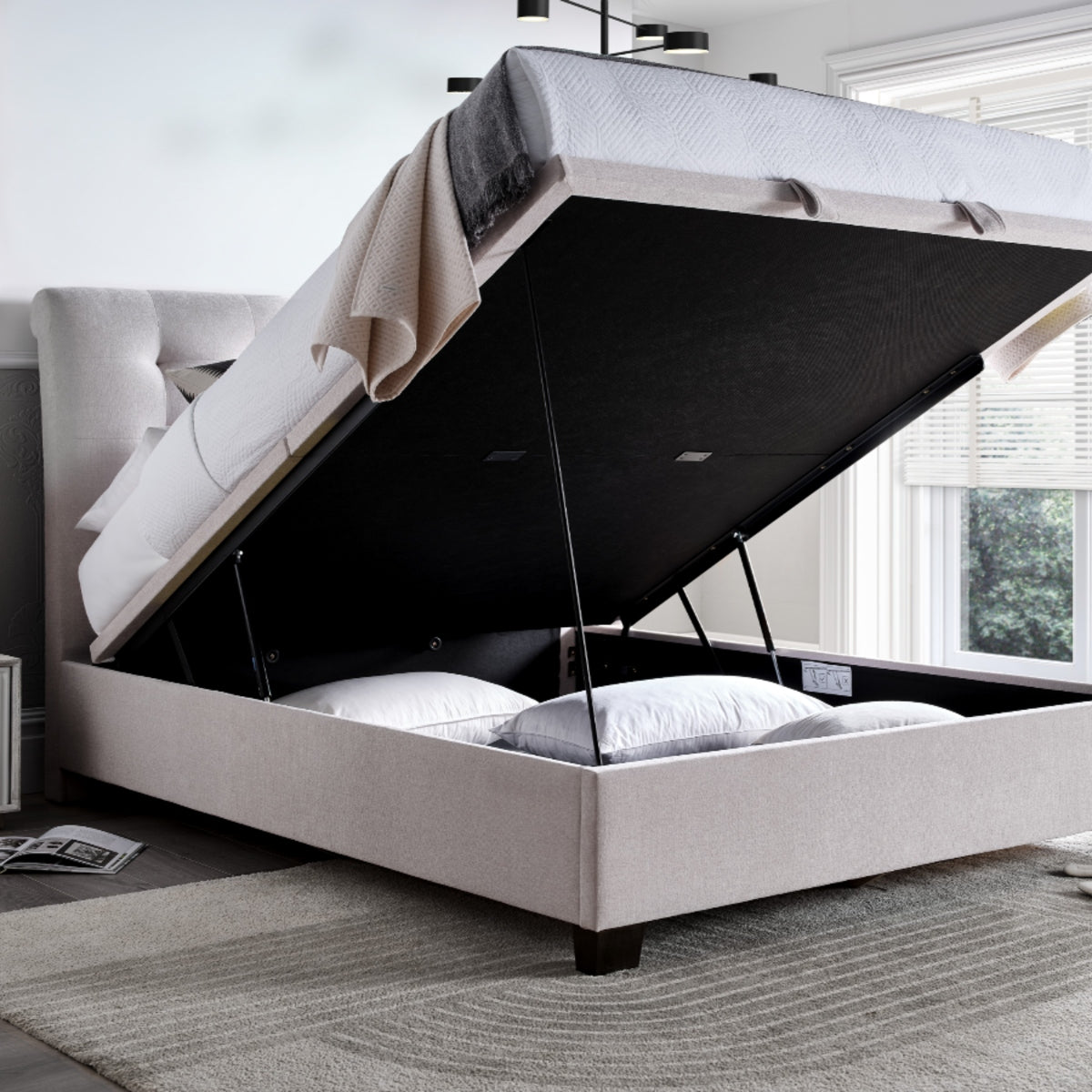 2026 Alastair Ottoman Storage Bed in Clay