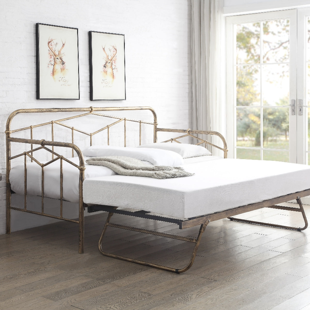 2026 Armagh Metal Day Bed Frame in Antique Bronze