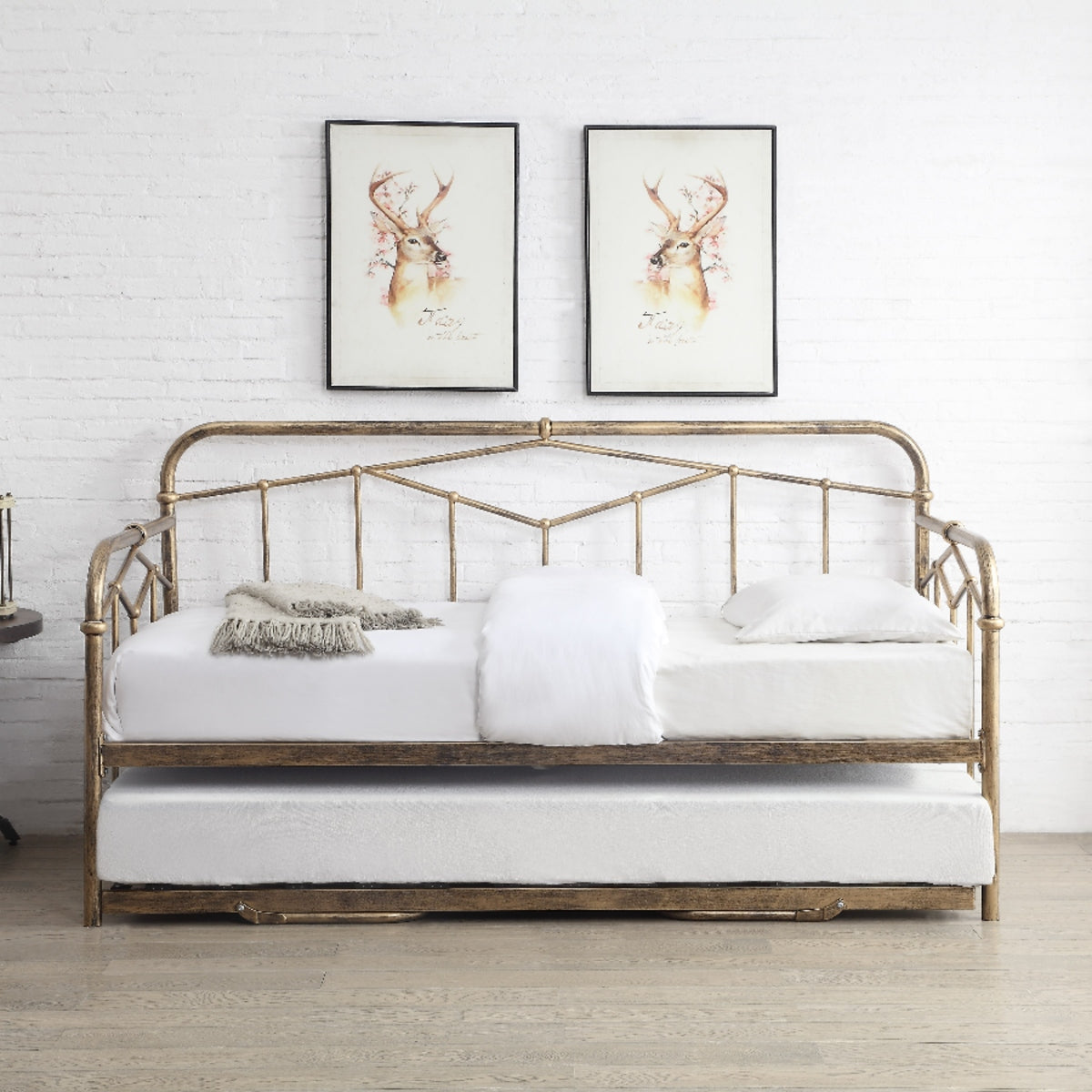 2026 Armagh Metal Day Bed Frame in Antique Bronze