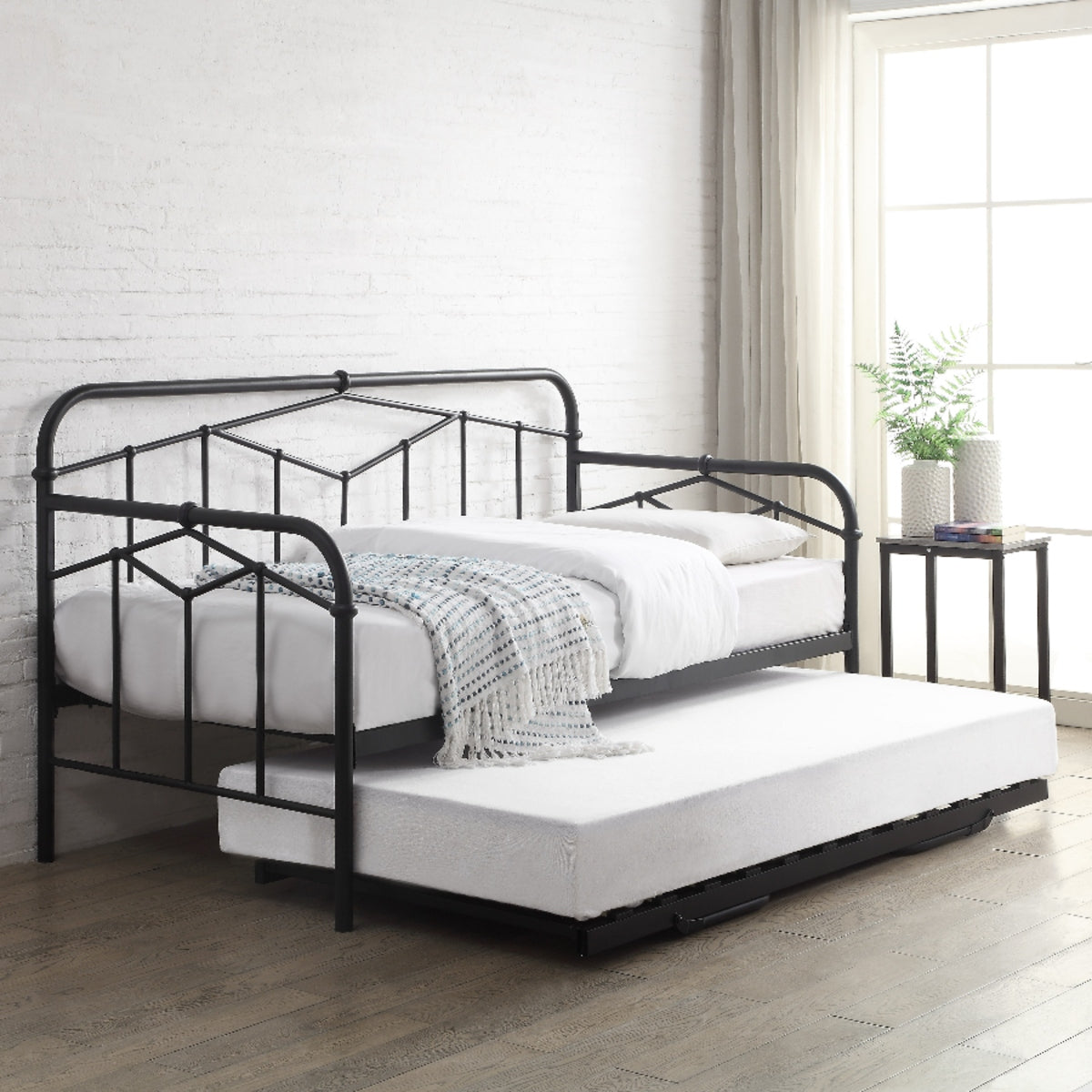 2026 Armagh Metal Day Bed Frame in Sand Blast Black