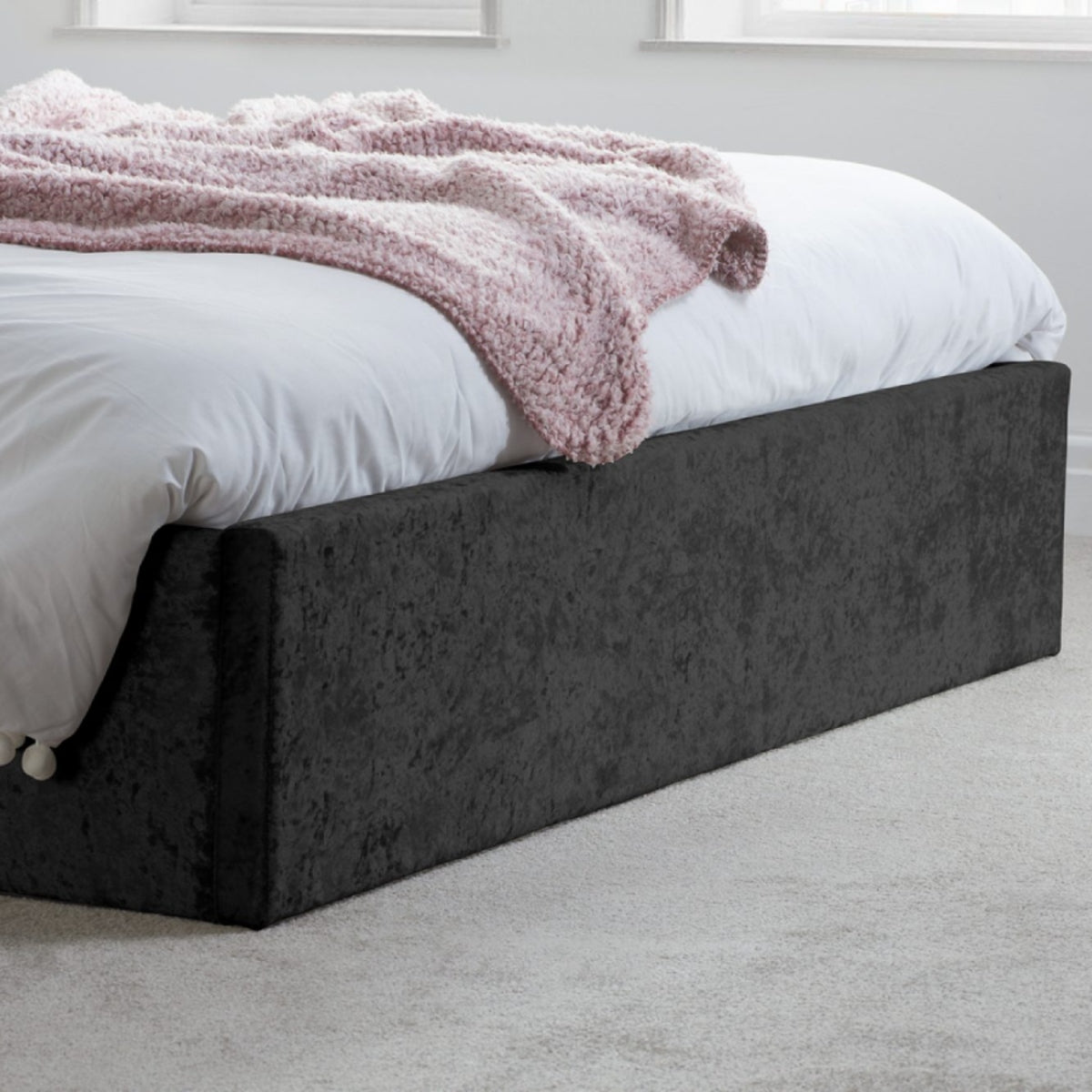 2026 Berlin Fabric Ottoman - Black