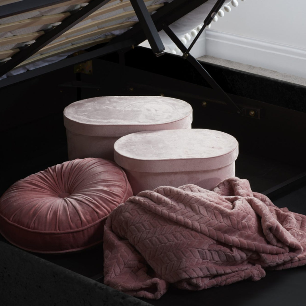 2026 Berlin Fabric Ottoman - Black