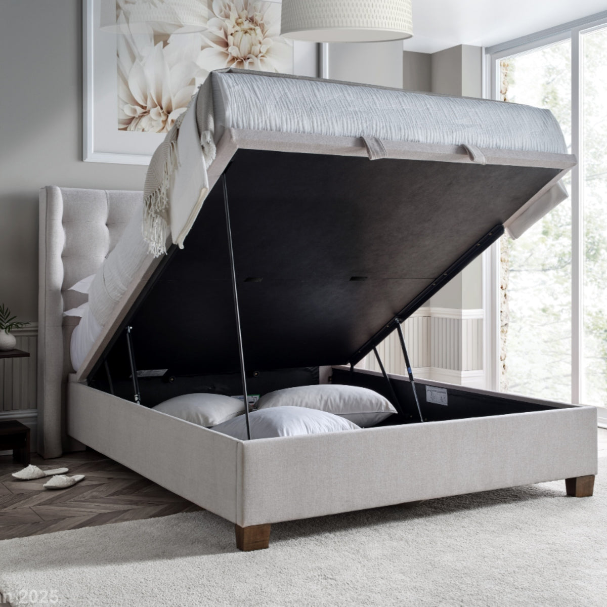 2026 Baxter Ottoman Storage Bed in Clay