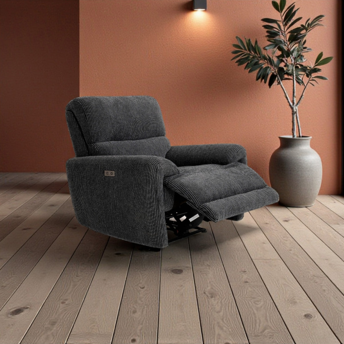 Carrie 3 Seater, 2 Seater & Chair Sofa In Midnight Black