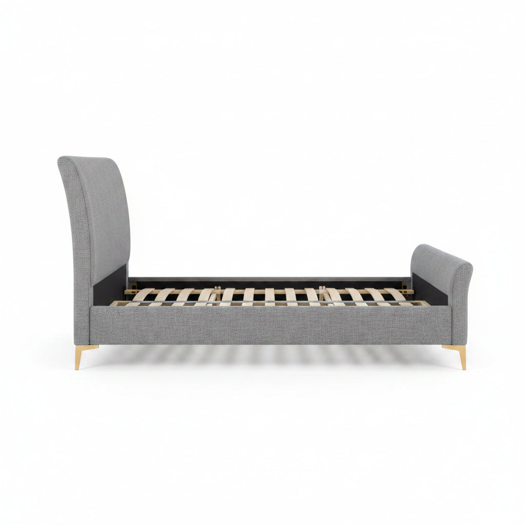 2026 Clover Fabric Bed - Grey Velvet