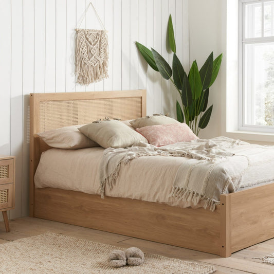 2026 Croxley Rattan Ottoman - Oak