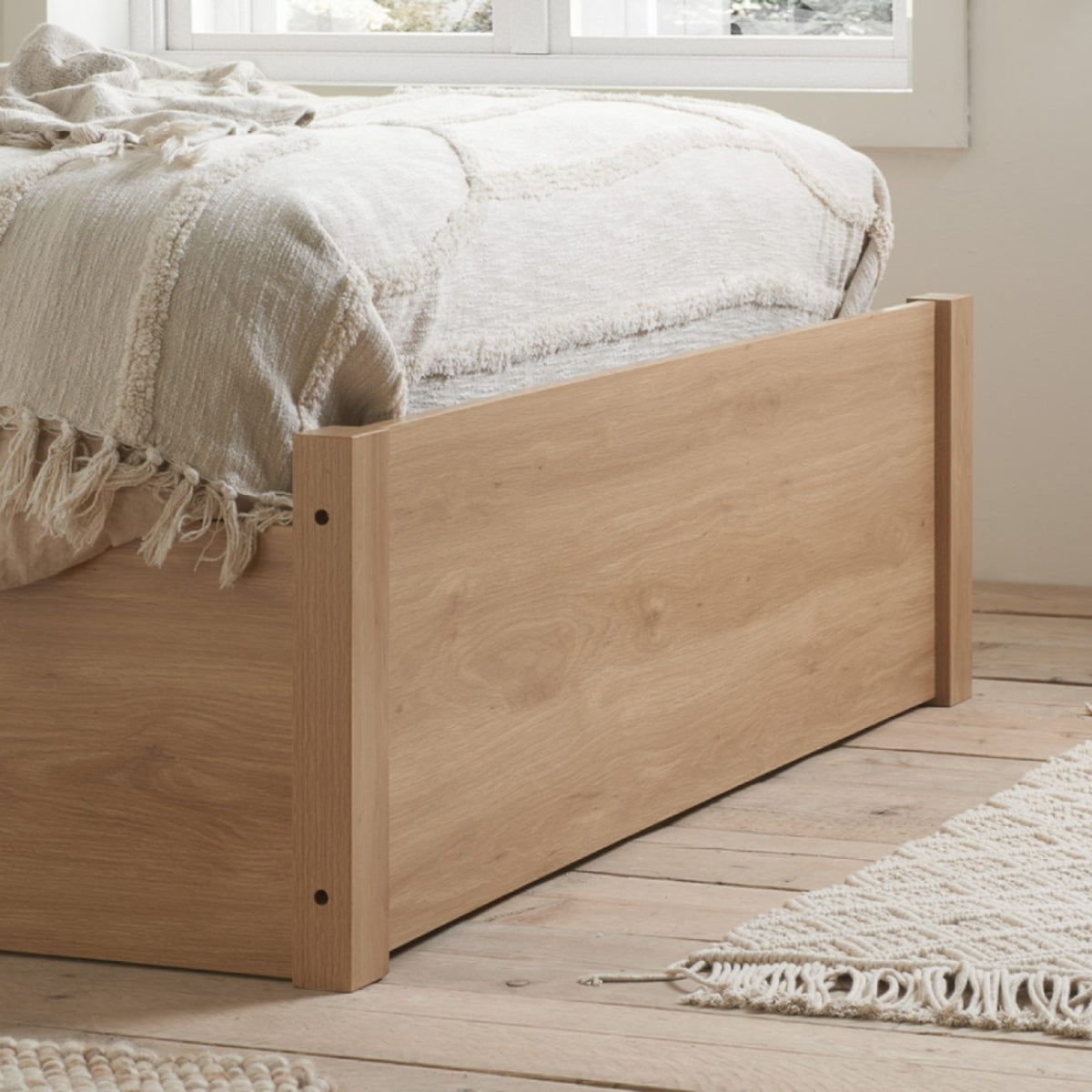 2026 Croxley Rattan Ottoman - Oak