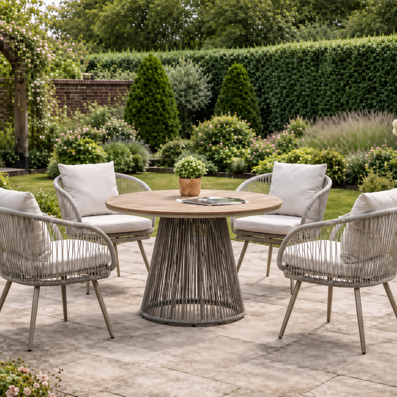 2026 Cove Outdoor Dining Set - Natural - 4 Seater