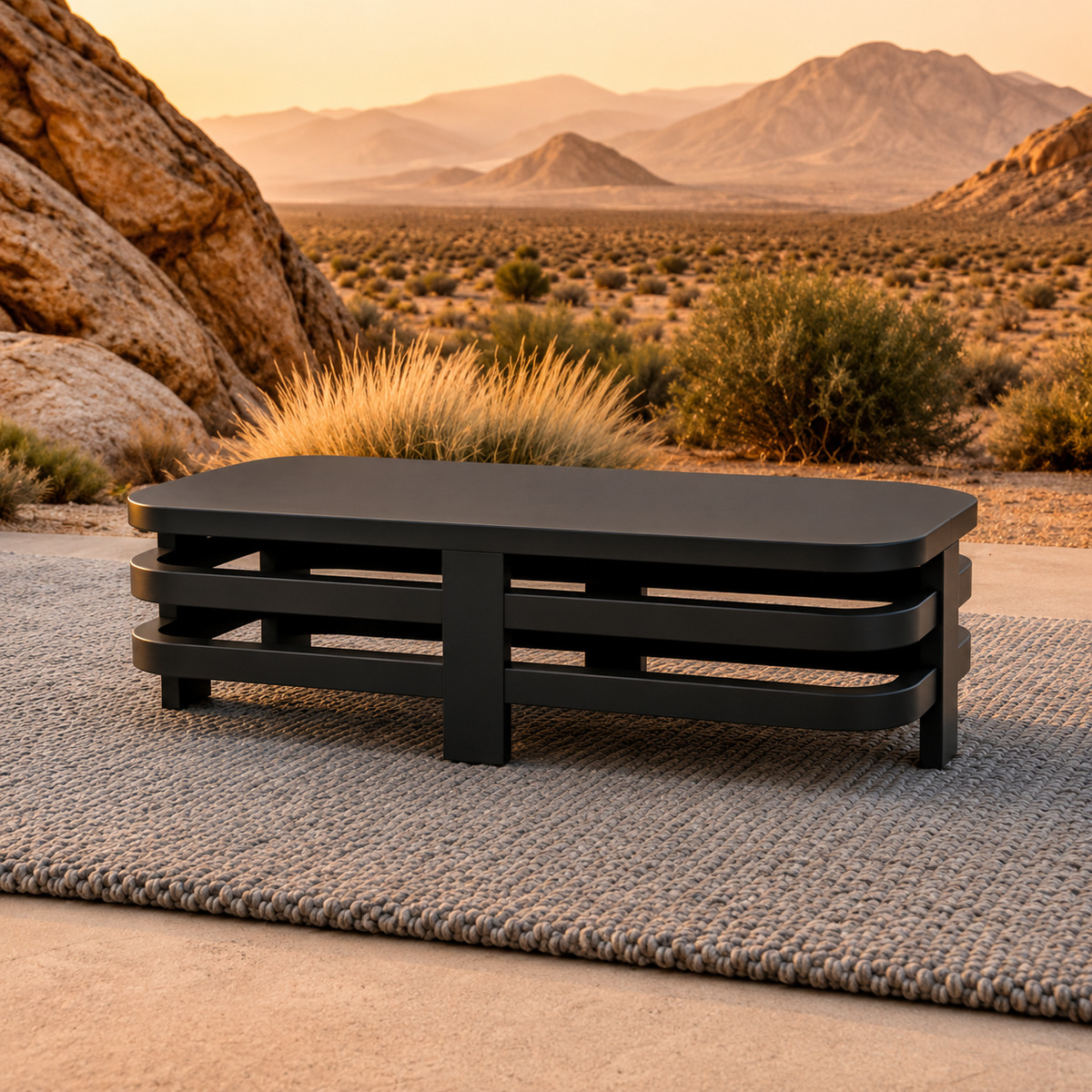 ALUXO® Andros Outdoor Lounge Set - Onyx - 5 Seater