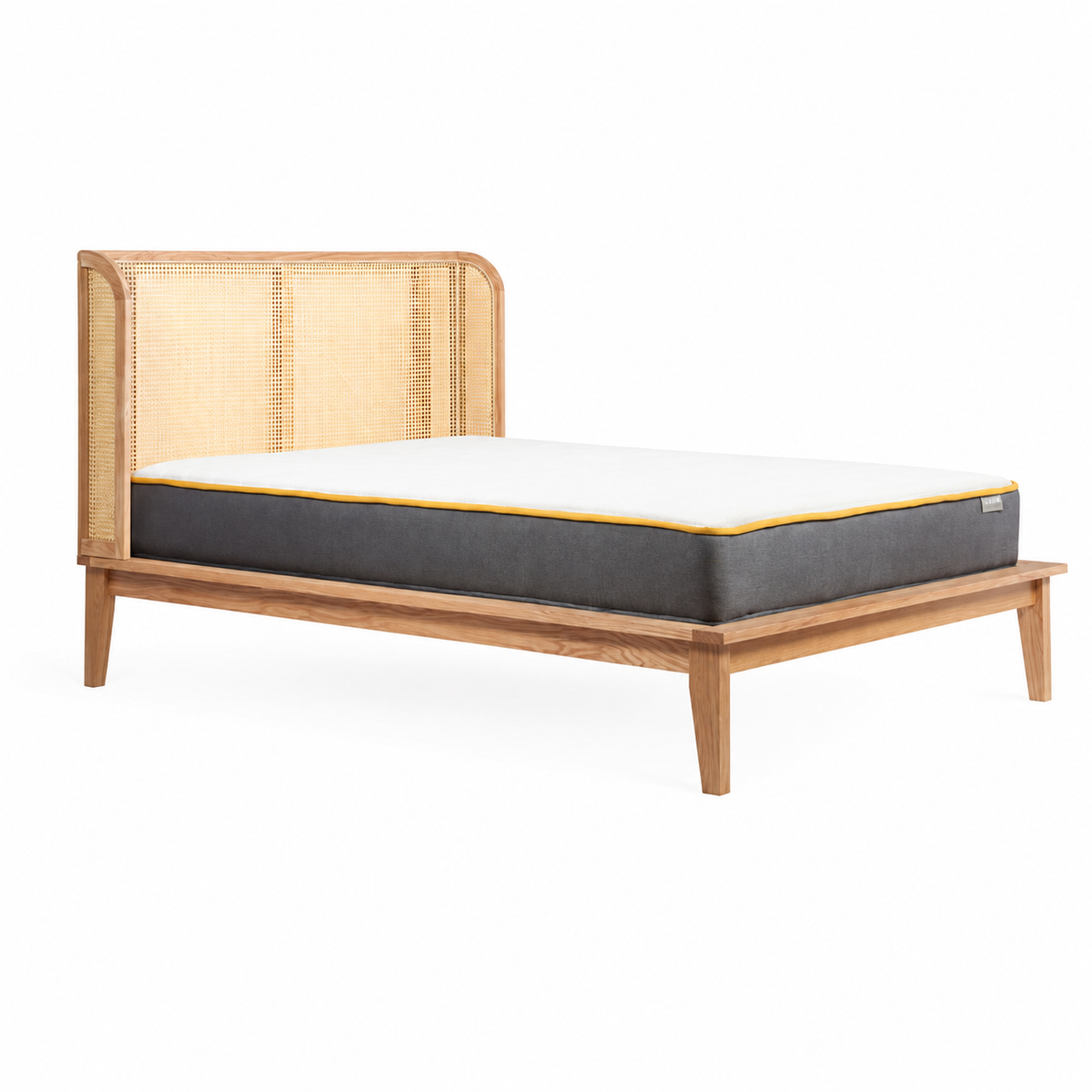 2026 Astrid Rattan Bed - Oak