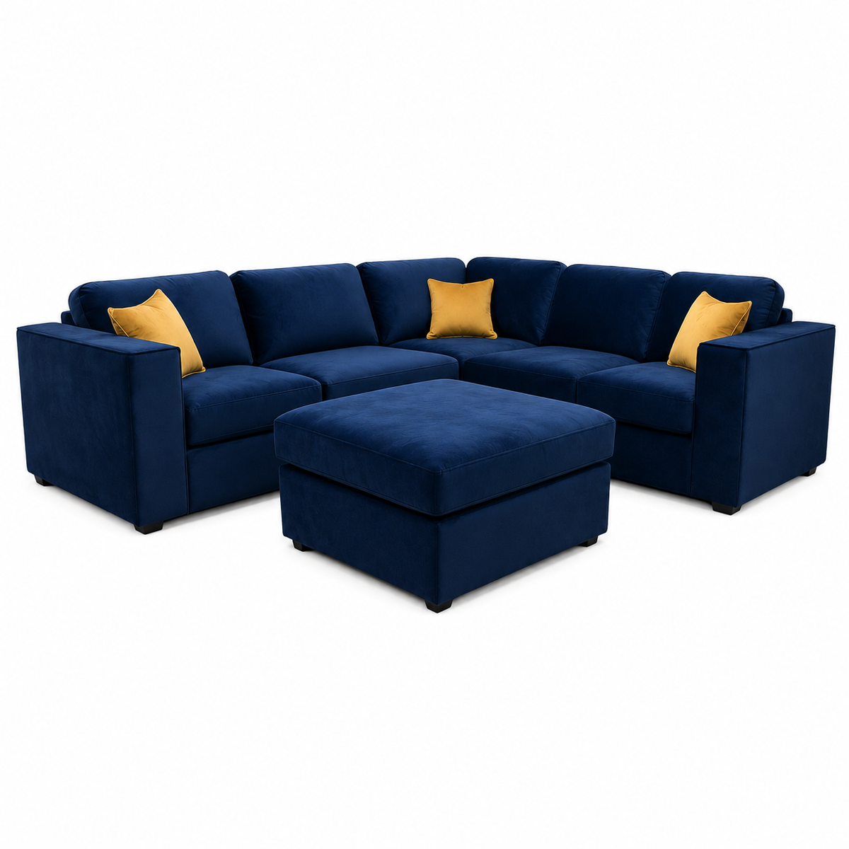 2026 Hamilton 4 piece Corner Sofa -  Marine Blue - Nimbus Beds