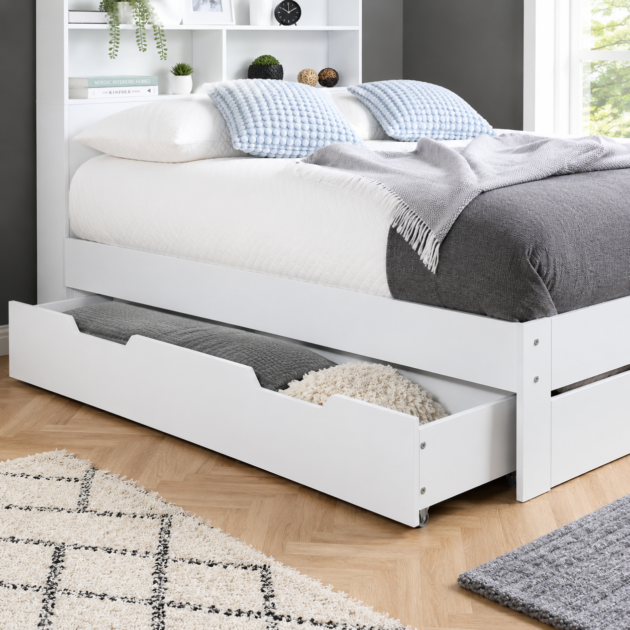 2026 Alfie Storage Bed -  White