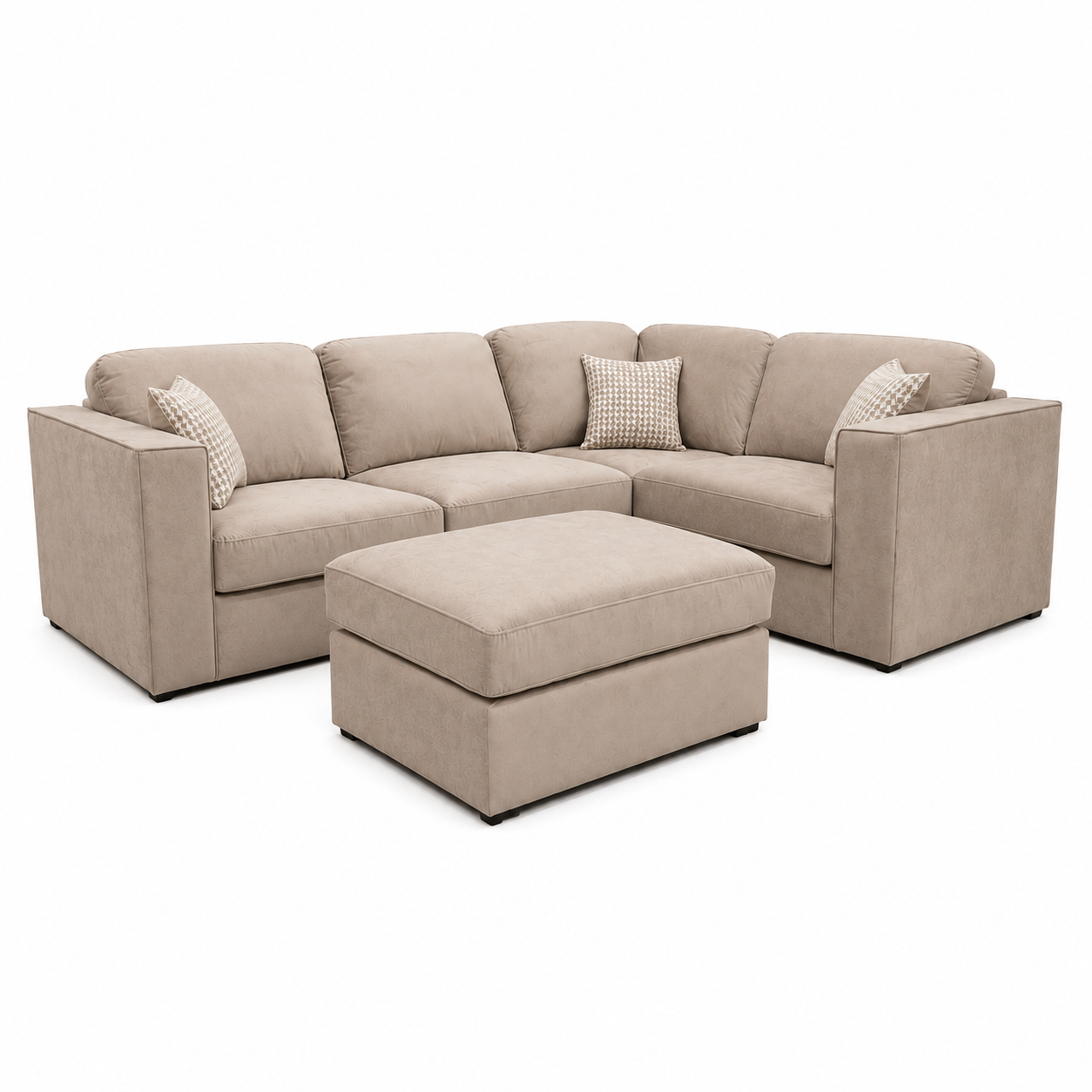 2026 Hamilton 4 piece Corner Sofa -  Pebble Grey - Nimbus Beds