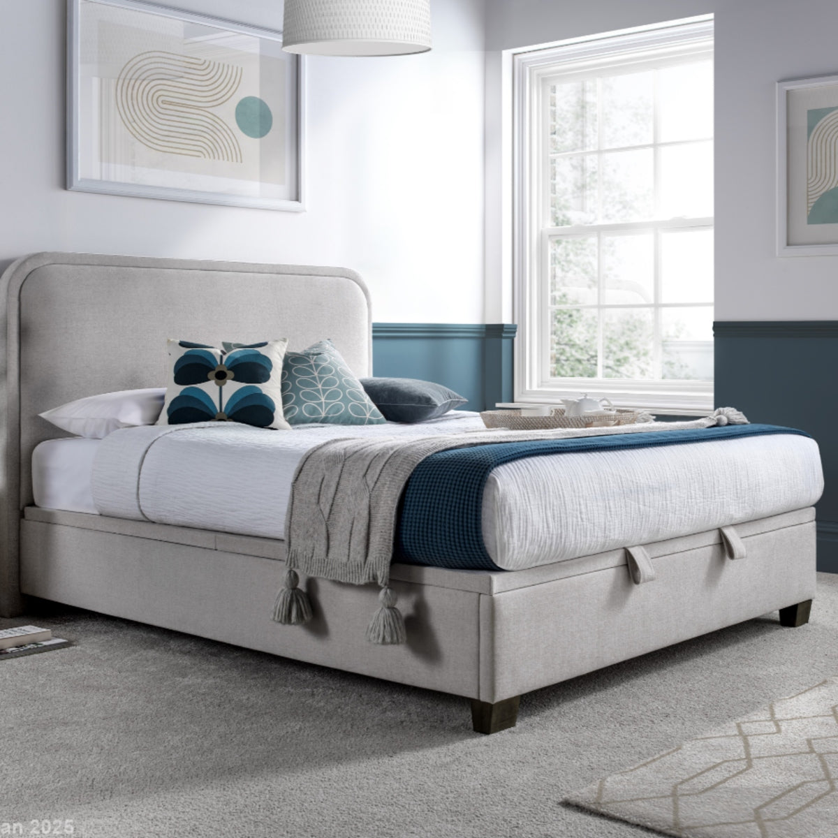 2026 Caspian Ottoman Storage Bed in Clay