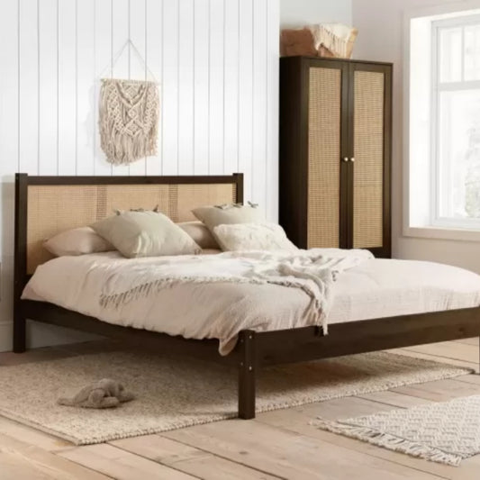 2026 Croxley Rattan Bed - Walnut