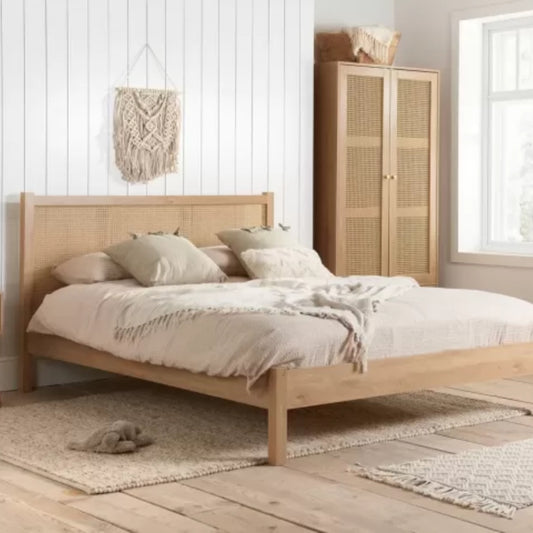2026 Croxley Rattan Bed - Oak