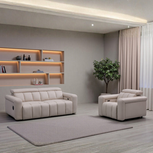 Daniel 3 Seater & Chair Sofa  In Oslo Alabaster