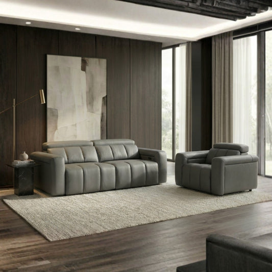 Daniel 3 Seater & Chair Sofa  In Grey