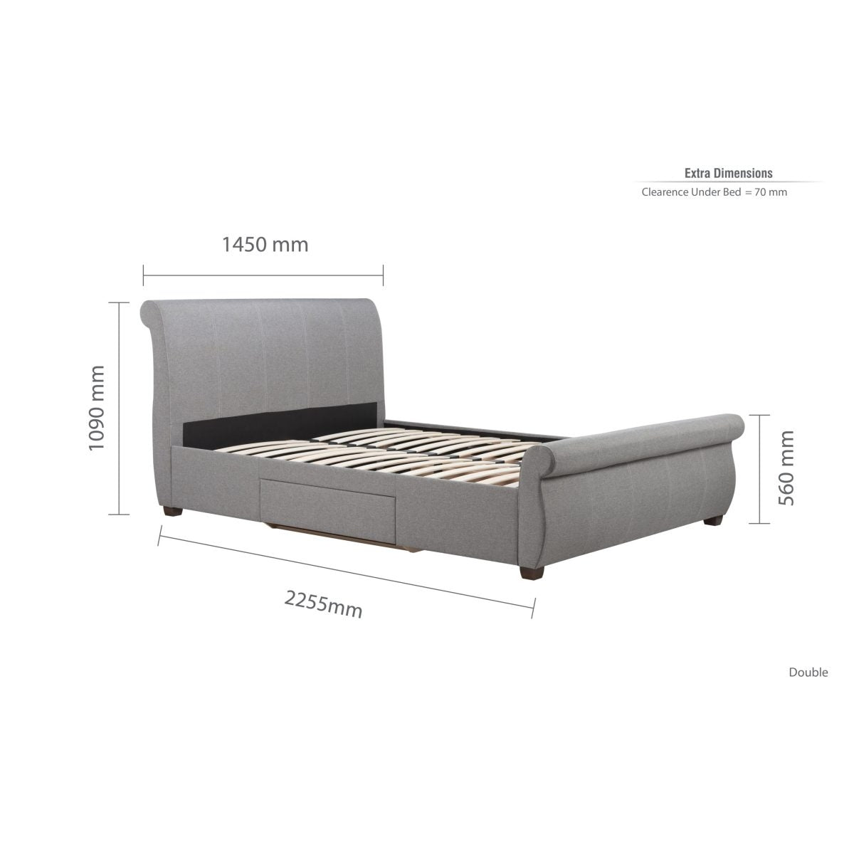 2026 Lancaster Fabric Bed - Grey