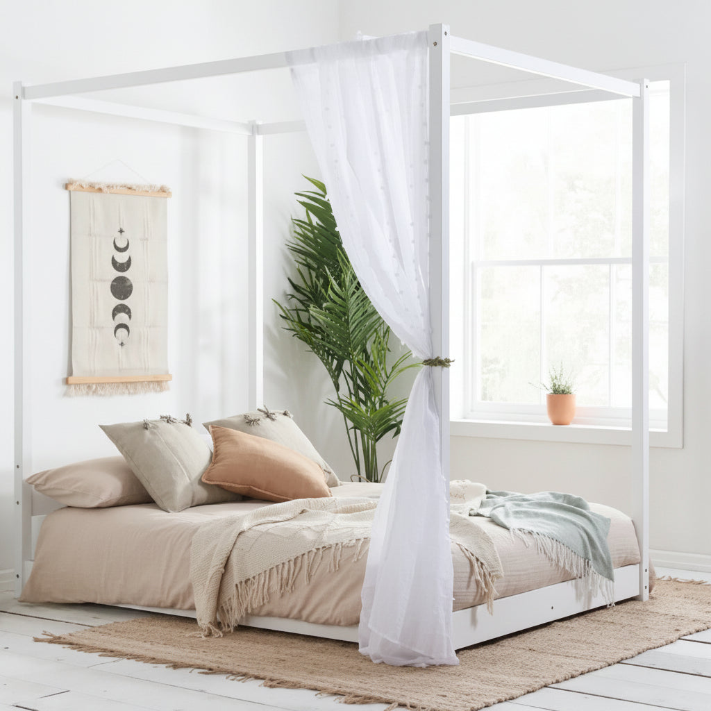 2026  Darwin Four Poster Bed - White