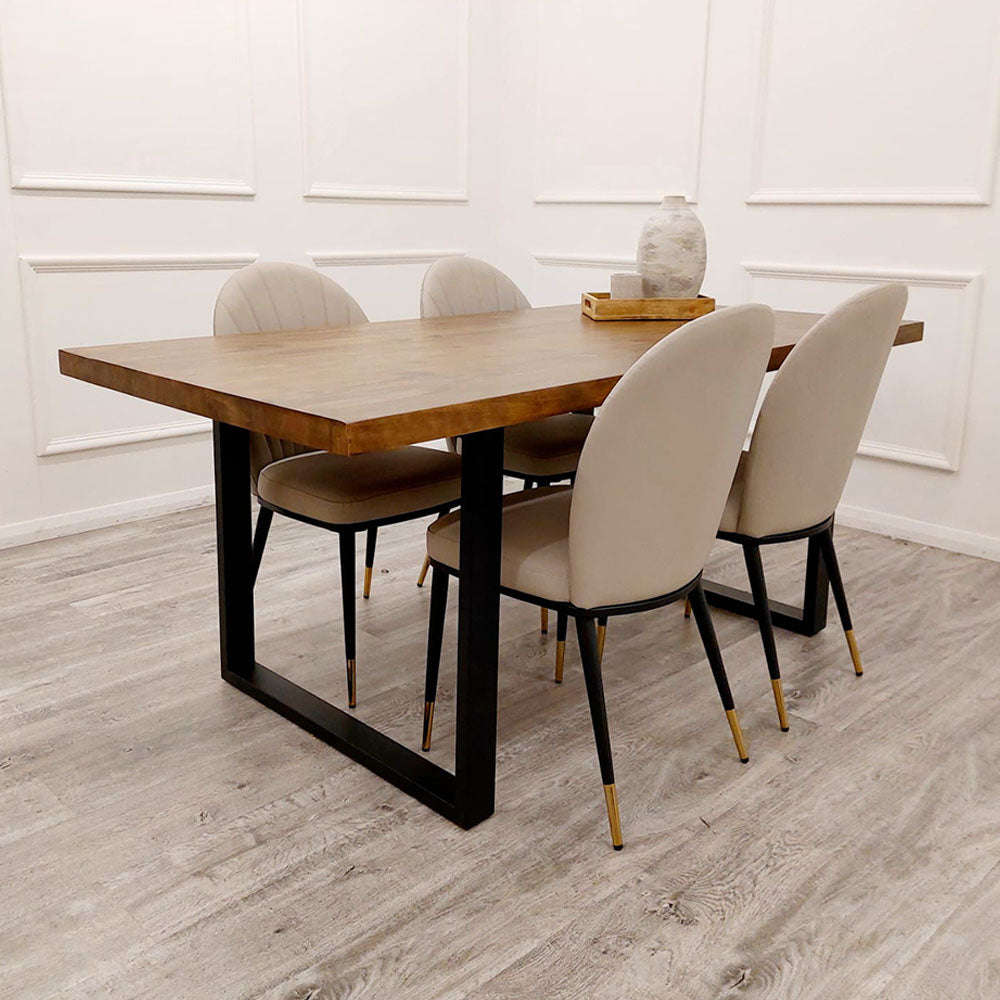 2026 Etta Leather Dining Chair in Beige