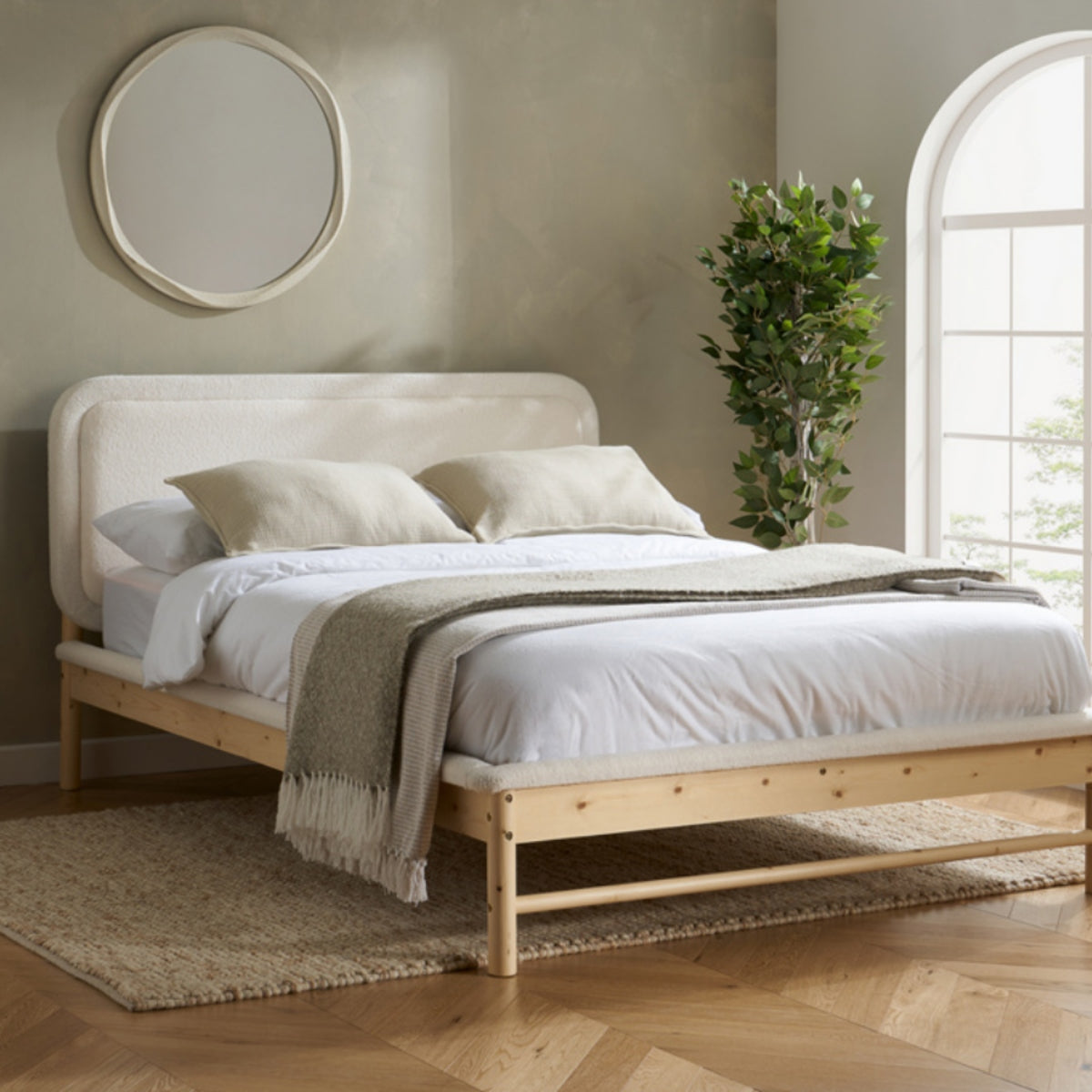 2026 Emmi Bed - White & Oak