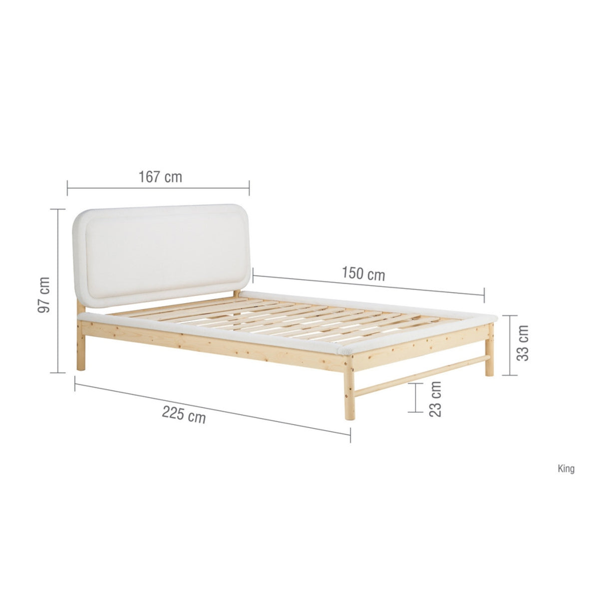 2026 Emmi Bed - White & Oak