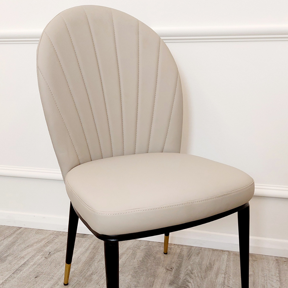 2026 Etta Leather Dining Chair in Beige