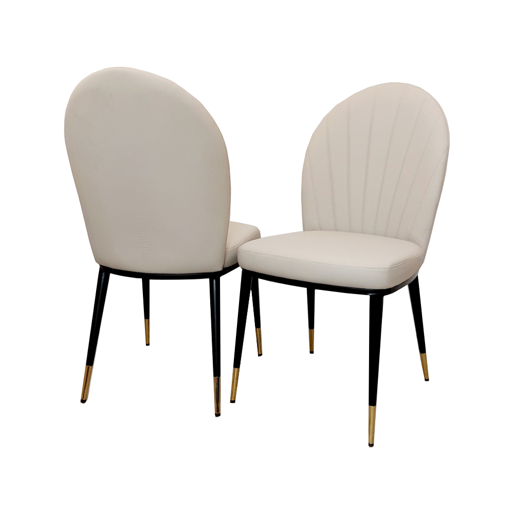 2026 Etta Leather Dining Chair in Beige