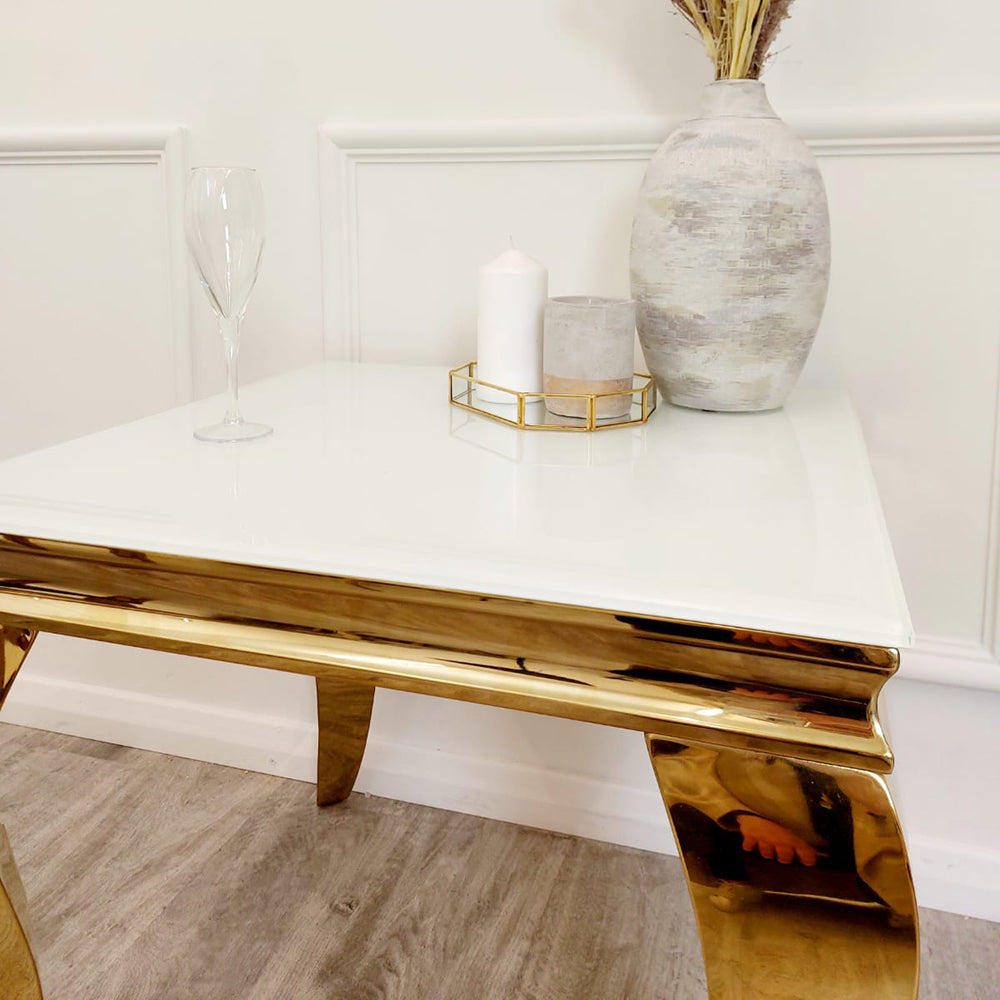 2026 Louis Lamp Table in Gold and White