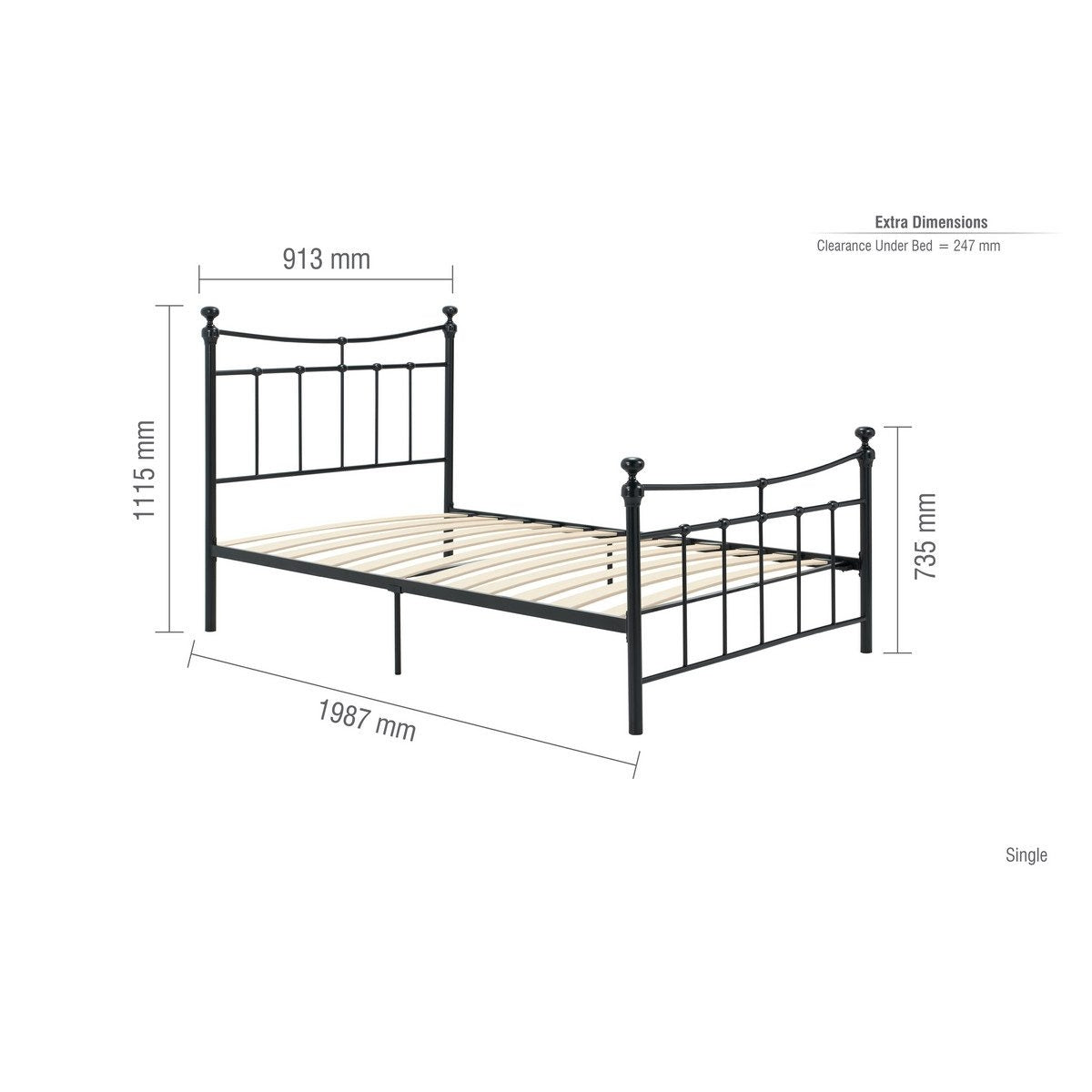 2026 Emily Bed - Black
