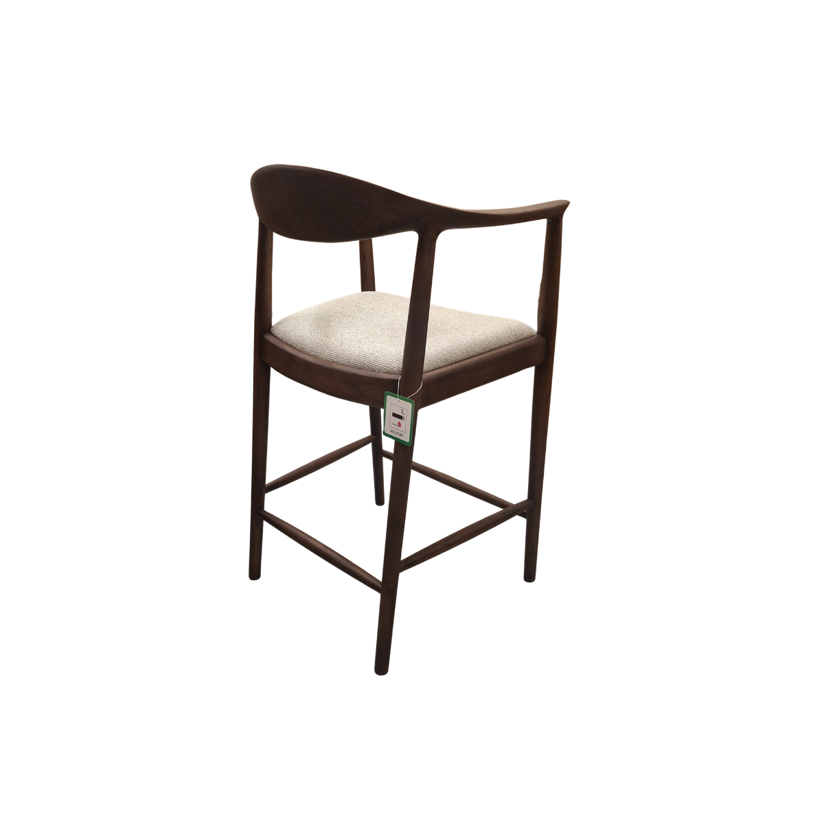 2026 ALUXO® Fern Walnut Dining Chair – in Oatmeal Bouclé - Box of 2