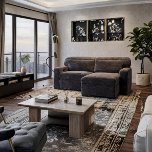 Gillian 2 Seater Sofa In Charcoal