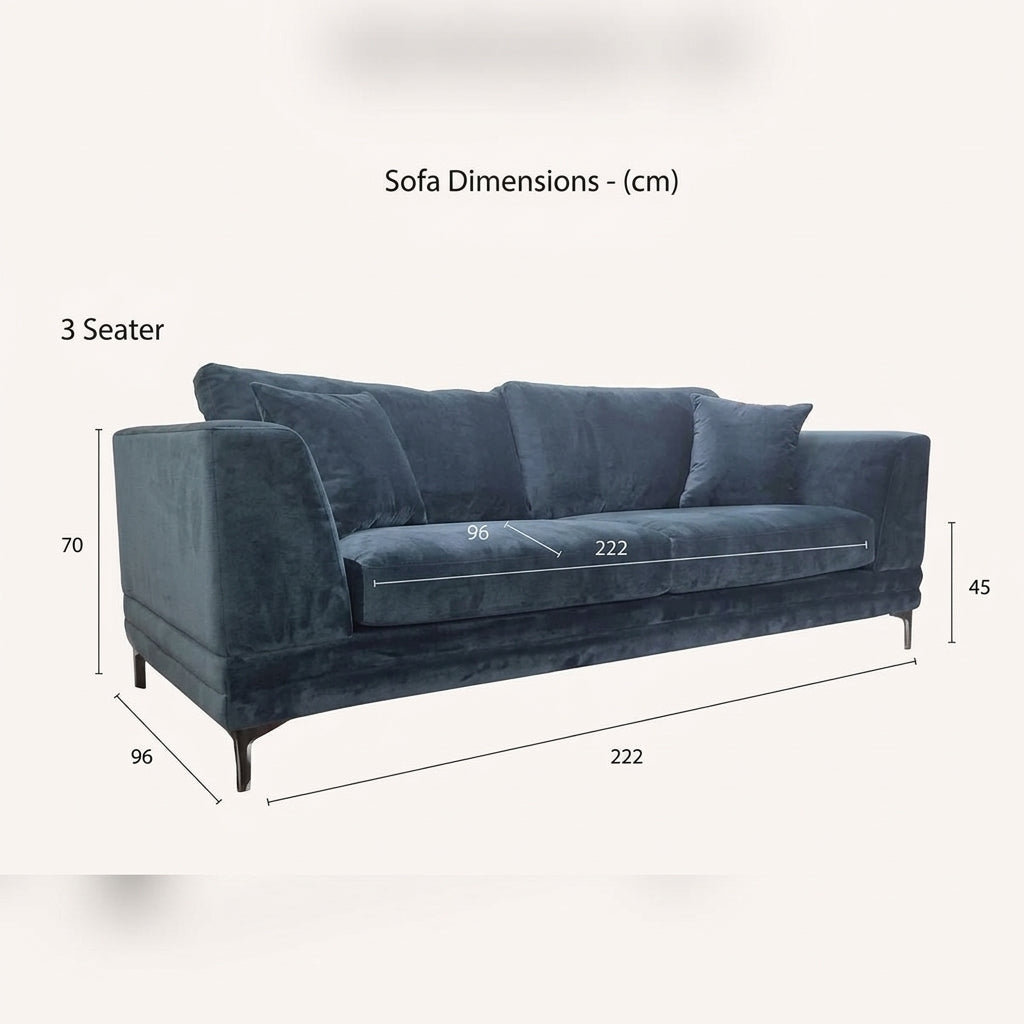 2026 Portland 2 Seater Sofa - Aegean Blue
