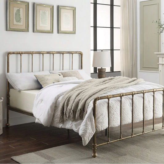 2026 Kingston Metal Bed Frame in Antique Bronze