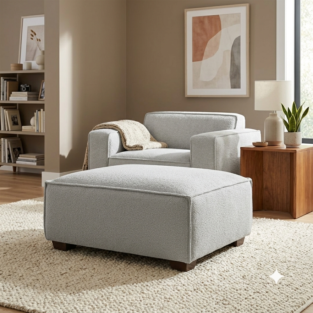 2026 Dunkeld Stool- Pebble Boucle - Nimbus Beds
