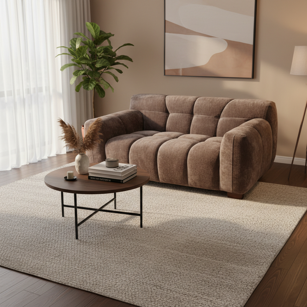 2026 Miami 2 Seater Sofa - Chocolate Velvet - Nimbus Beds
