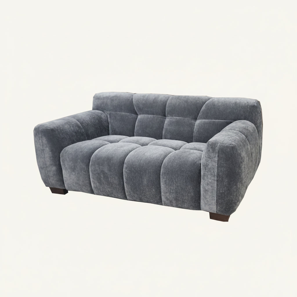 2026 Miami 2 Seater Sofa - Steel Velvet - Nimbus Beds